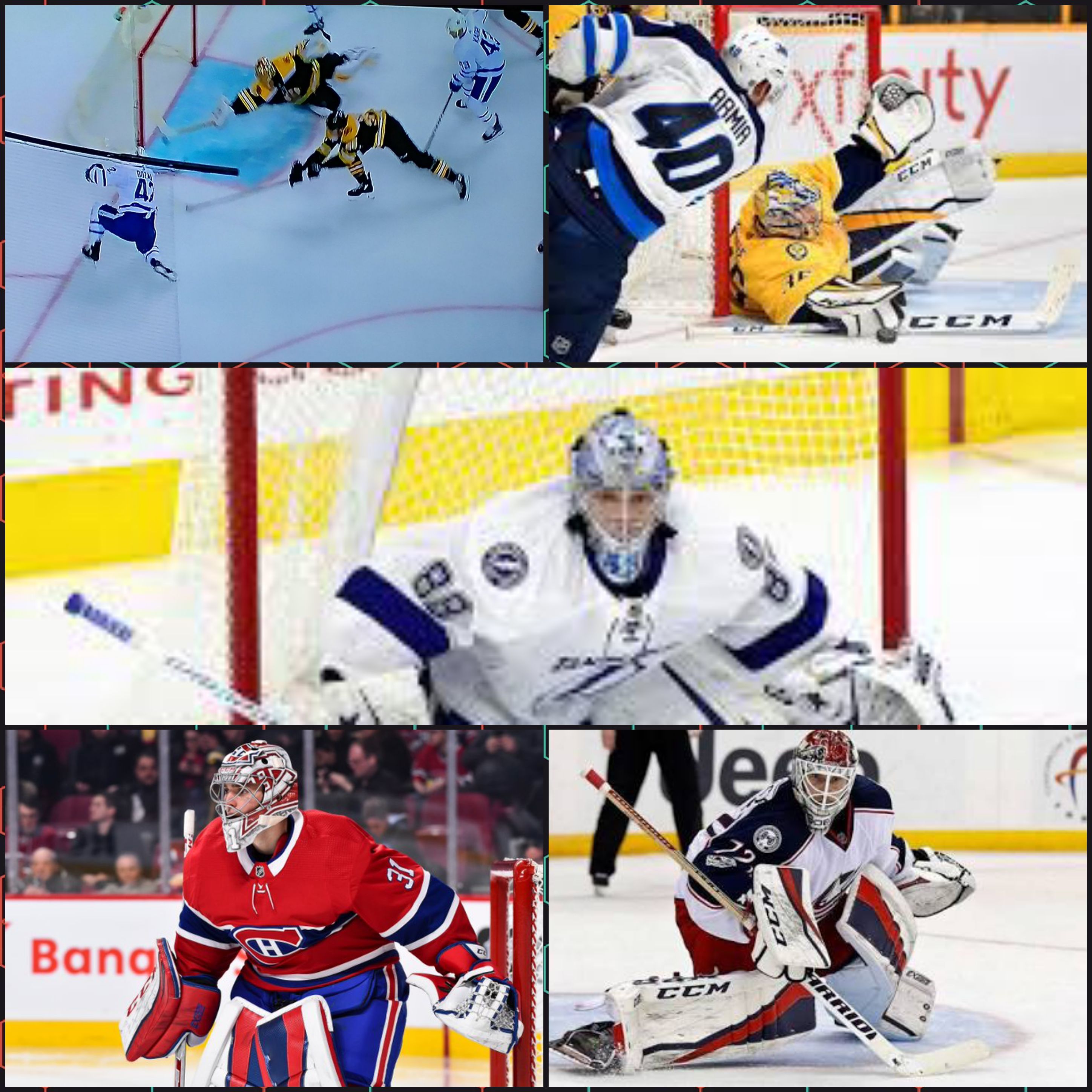 Os goleiros da NHL e suas defesas