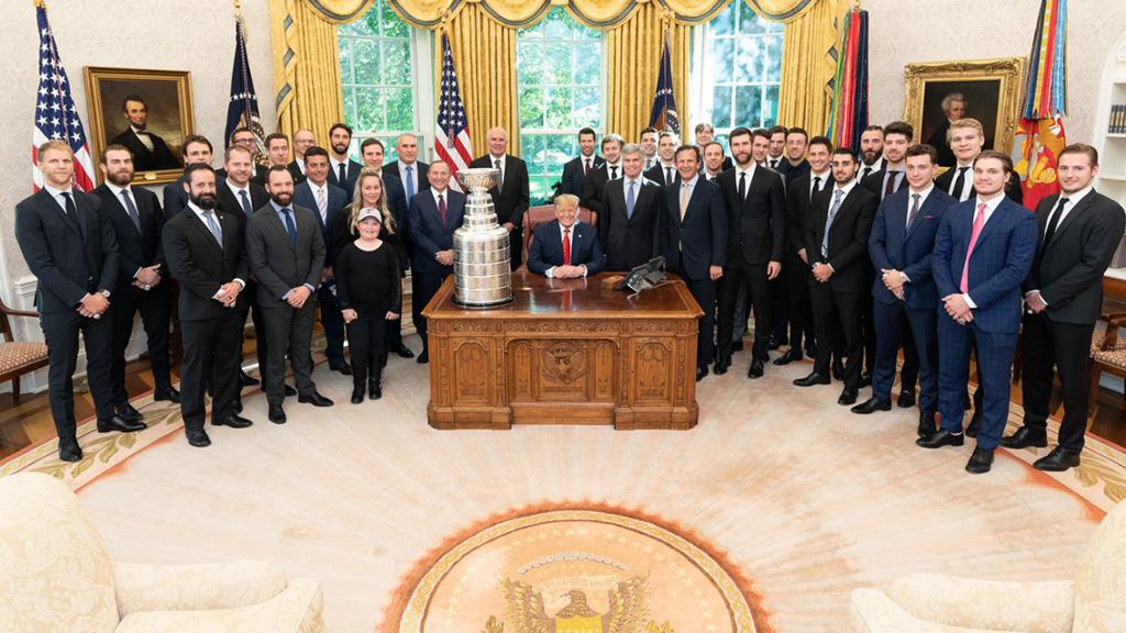 St. Louis Blues fazem visita oficial à Casa Branca