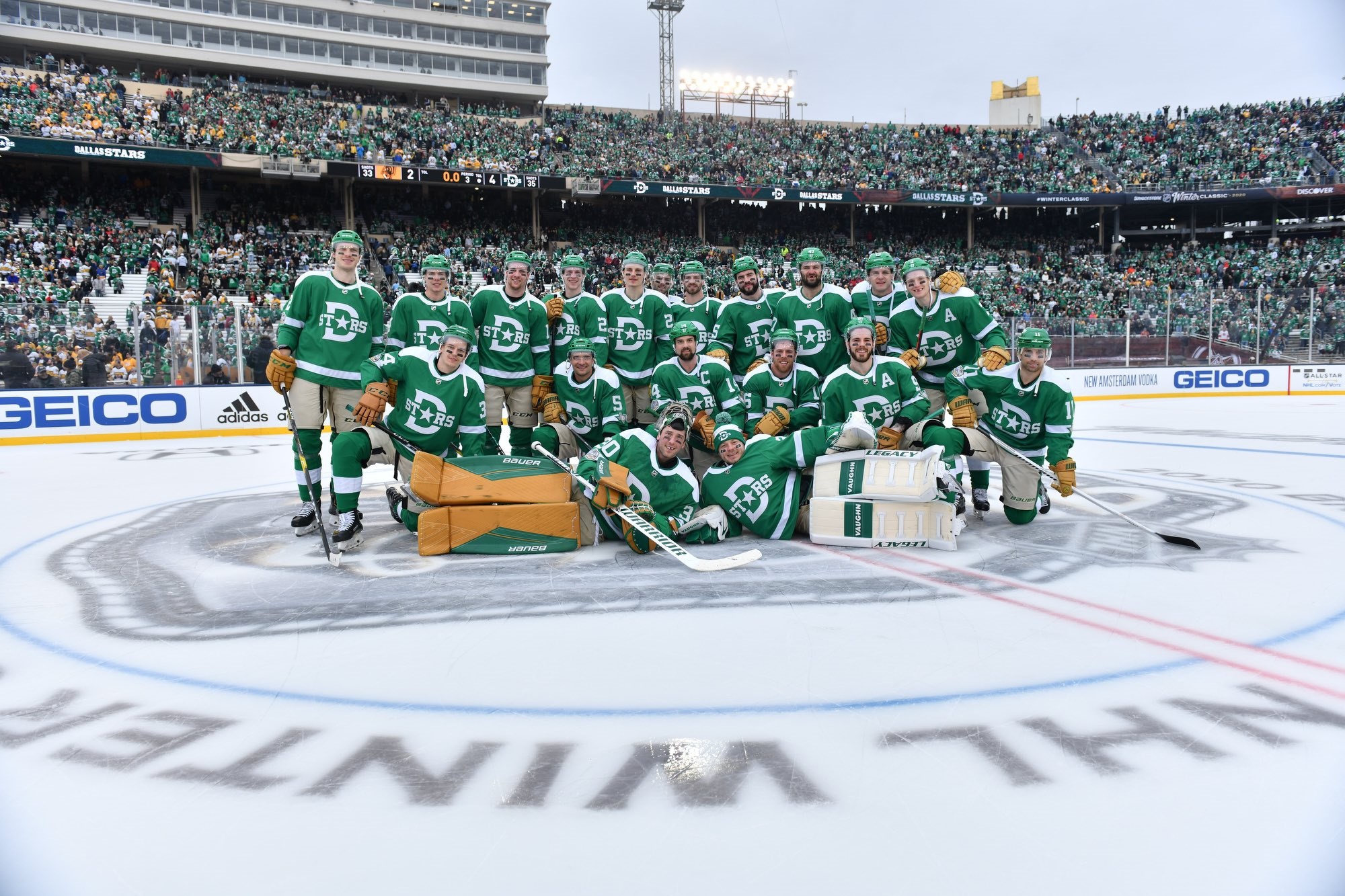 Stars comemoram vitória no Winter Classic 2020
