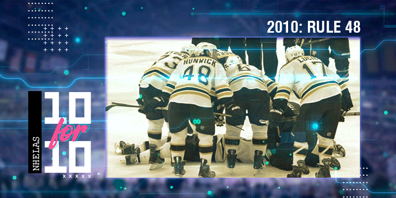 A evolução dos hits na NHL em 10 anos