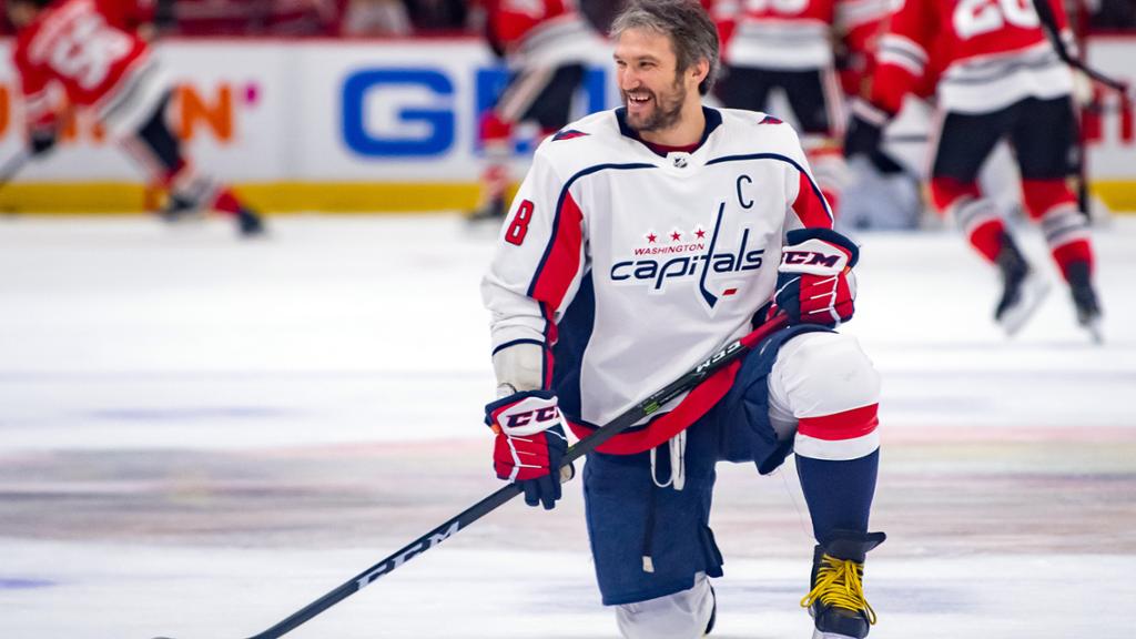 Alex Ovechkin durante partida dos Capitals
