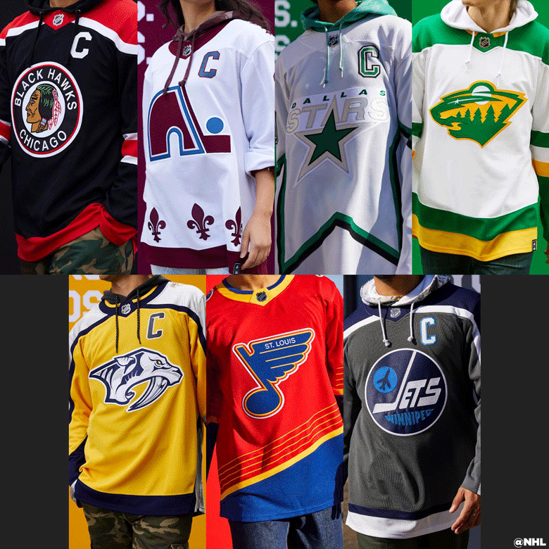 Nova coleção de jerseys retrôs da NHL: Divisão Central