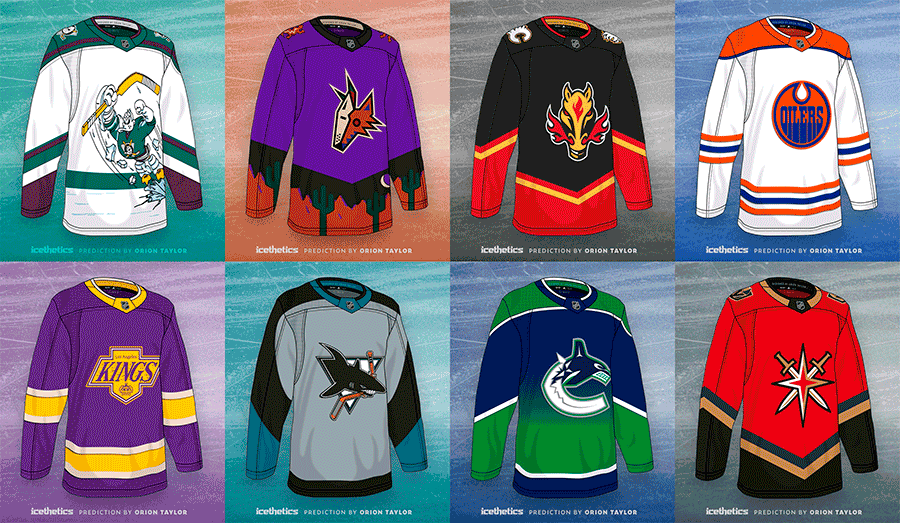 Nova coleção de jerseys retrôs da NHL: Divisão Pacífica