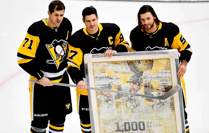 O milésimo jogo de Sidney Crosby na NHL