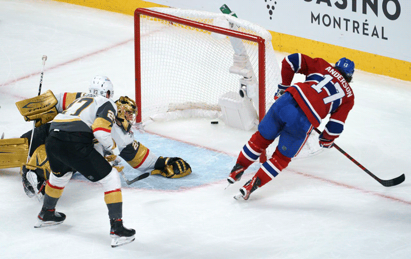 Montreal Canadiens e Vegas Golden Knights seguem empatados na série