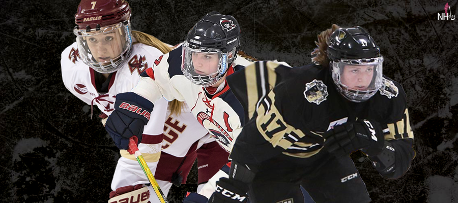 Taylor Girard, Emilie Harley e Maegan Beres, o top 3 do NWHL Draft 2021