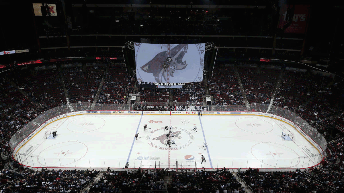 Vista da arena do Arizona Coyotes em Glendale
