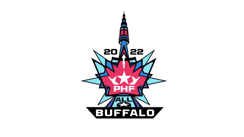 Nova logo do All-Star Showcase 2022 da PHF que irá acontecer em Buffalo, nos EUA.